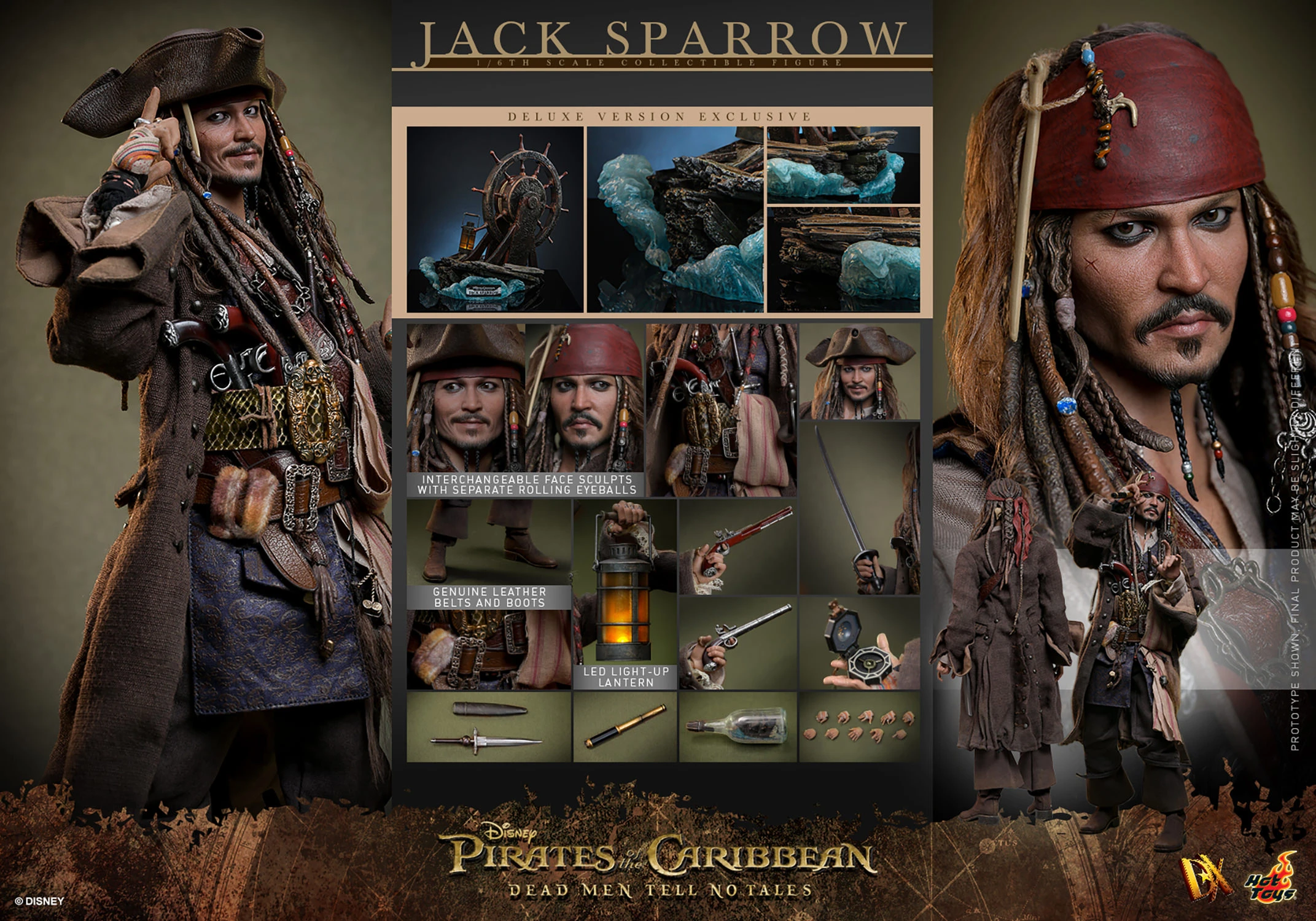 Hot Toys jack sparrow deluxe version Dx38 BigFanMerch