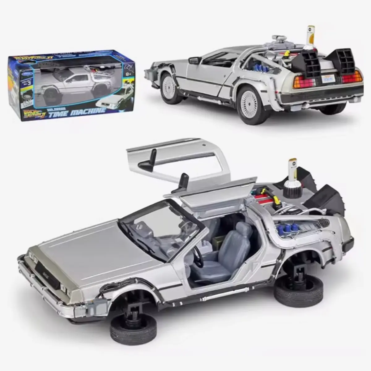 Welly DeLorean Flying Version Time Machine Back To The Future 2