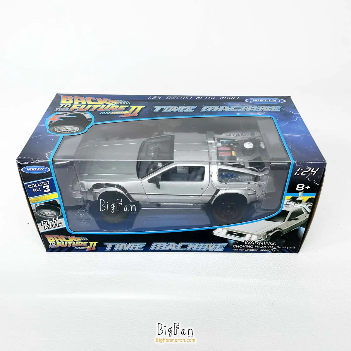 Welly DeLorean Flying Version Time Machine Back To The Future 2