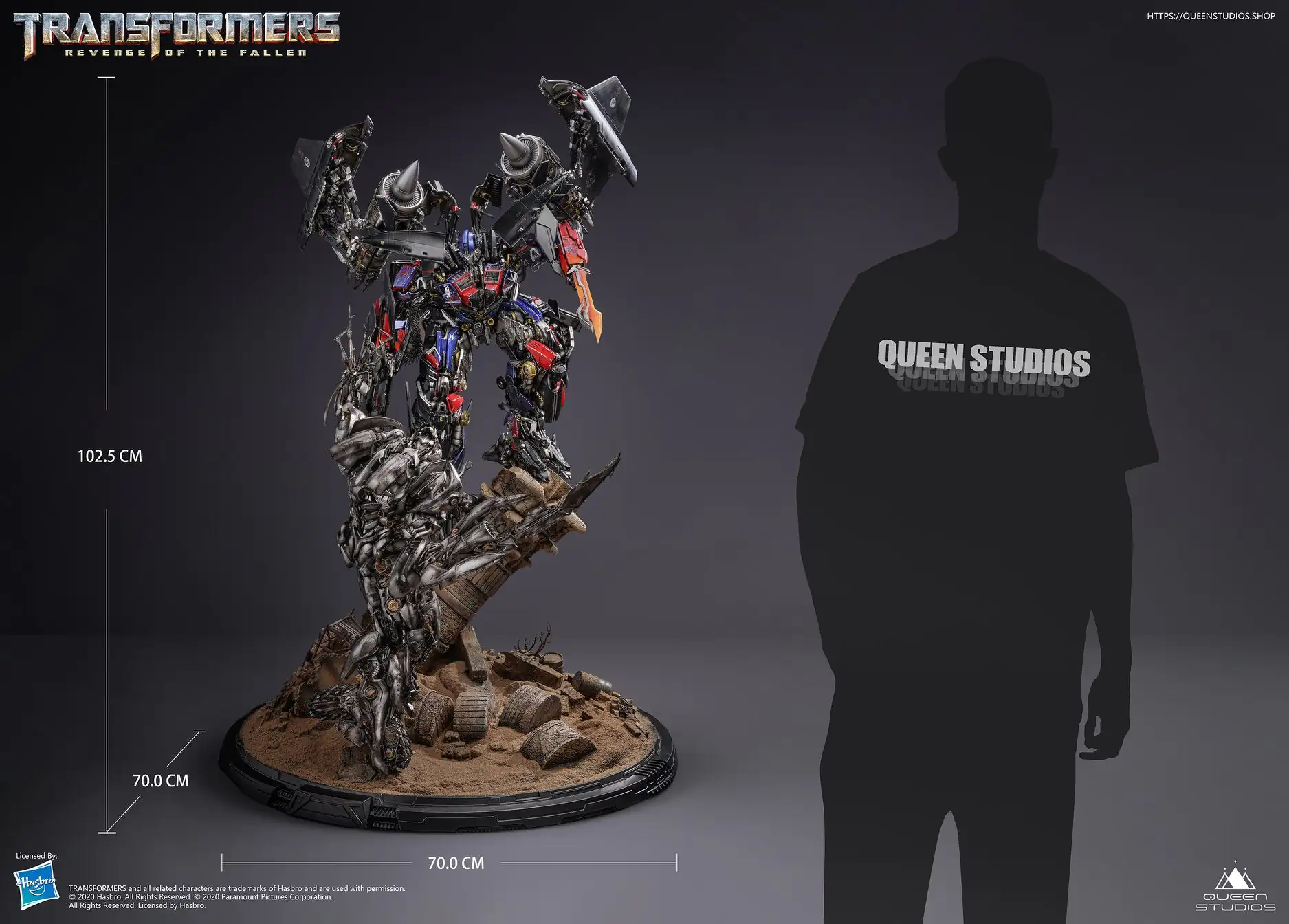 Queen Studios JetPower Optimus Prime vs Megatron statue-BigFan Merch