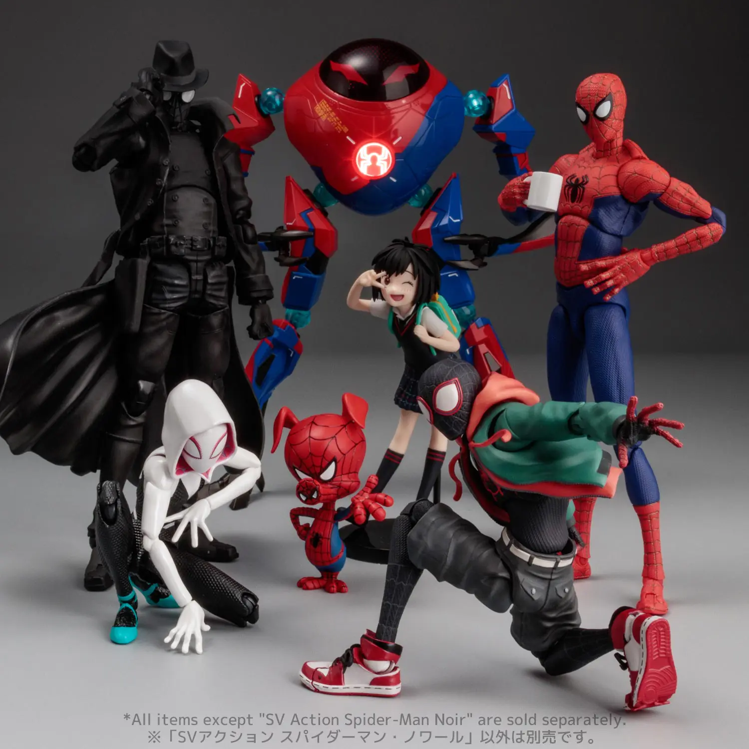 Sentinel SV Action Spider-Man Noir action figure-Spider-Man Into the Spider-Verse-BigFan Merch